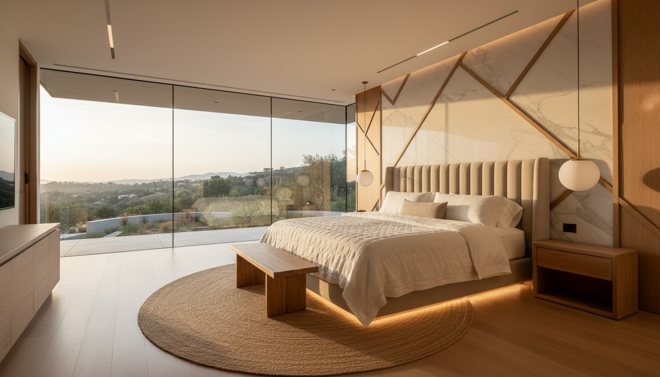 Calm, light-filled Mediterranean interior with a considered, minimal palette